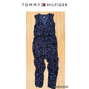 Tommy Hilfiger NWOT Blue Jumpsuit Women’s Sz Small Drawstring Waist Sleeveless